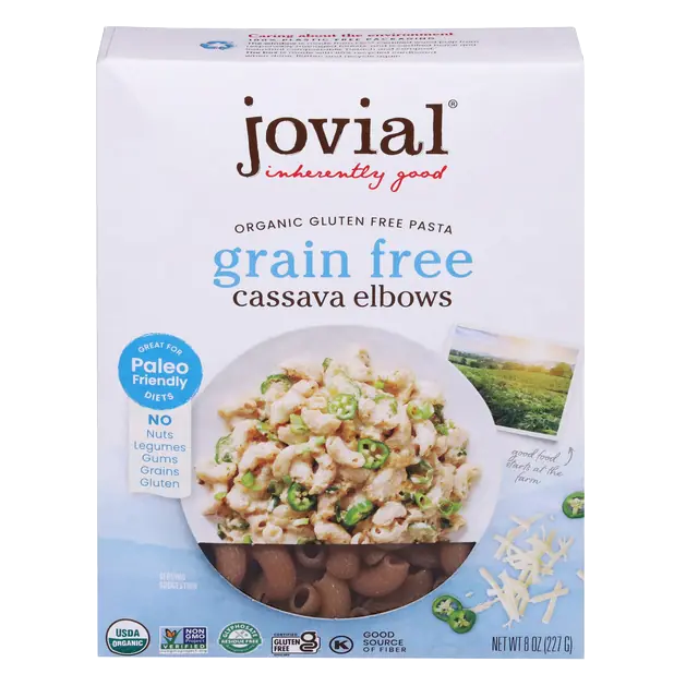 Grain Free Organic Gluten Free Pasta, Cassava Elbows