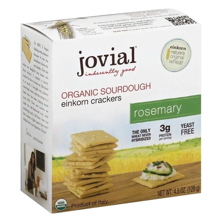 Rosemary Organic Sourdough Einkorn Crackers