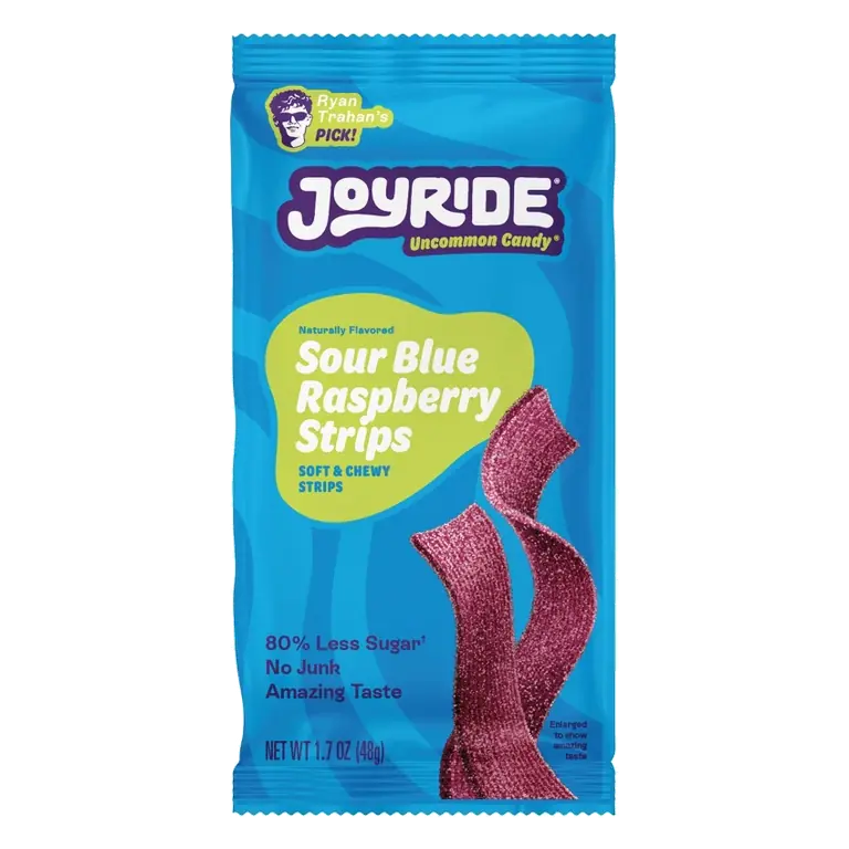 JOYRIDE Sour Blue Raspberry Strips, 1.7oz