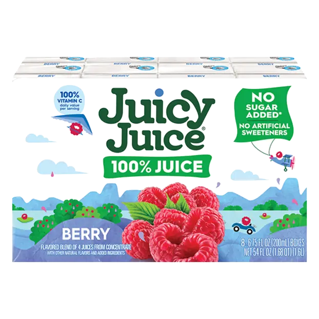 100% Juice Berry Juice Boxes No Added Sugar - 8 pk
