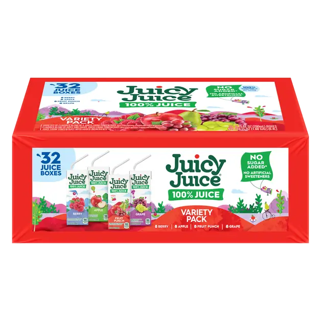 100% Juice Boxes Variety Pack - 32 pk