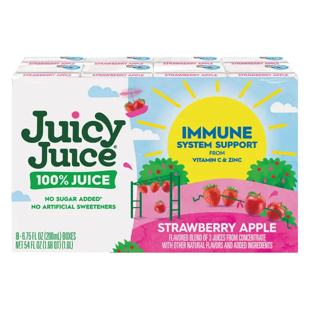 Immune System Support Strawberry Apple Juice - 8 pk
