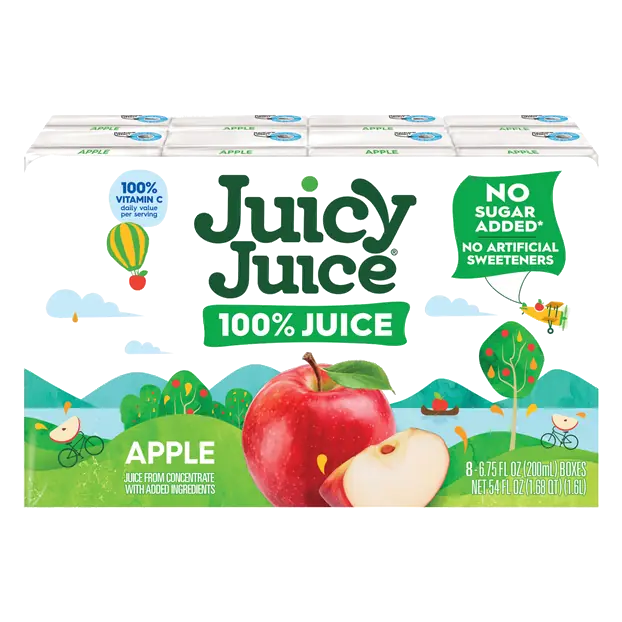 No Added Sugar Apple Juice Boxes - 8 pk