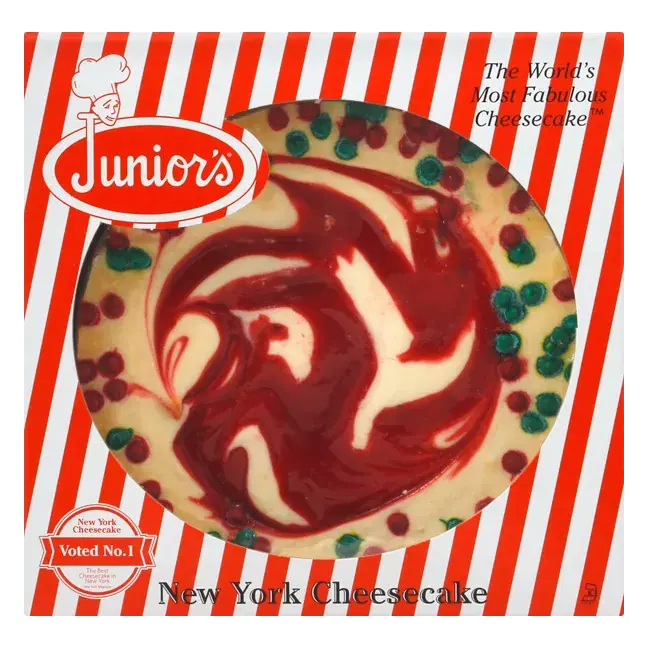 New York Cheesecake, Strawberry, Christmas Swirl, 6 Inches