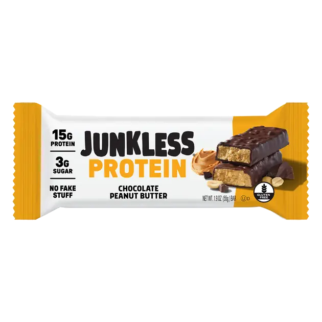 Junkless Chocolate Peanut Butter Protein Bar