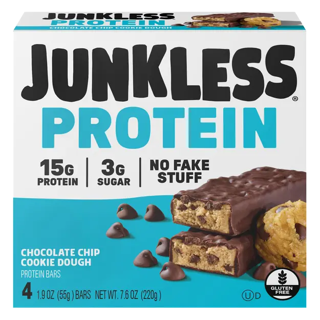Gluten Free Chocolate Chip Cookie Dough Protein Bars - 4 ct