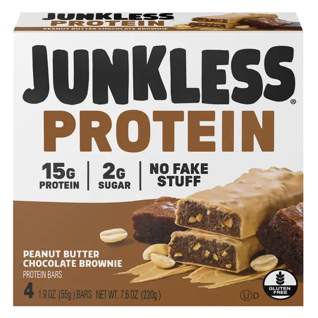 Gluten Free Peanut Butter Chocolate Brownie Protein Bars - 4 ct
