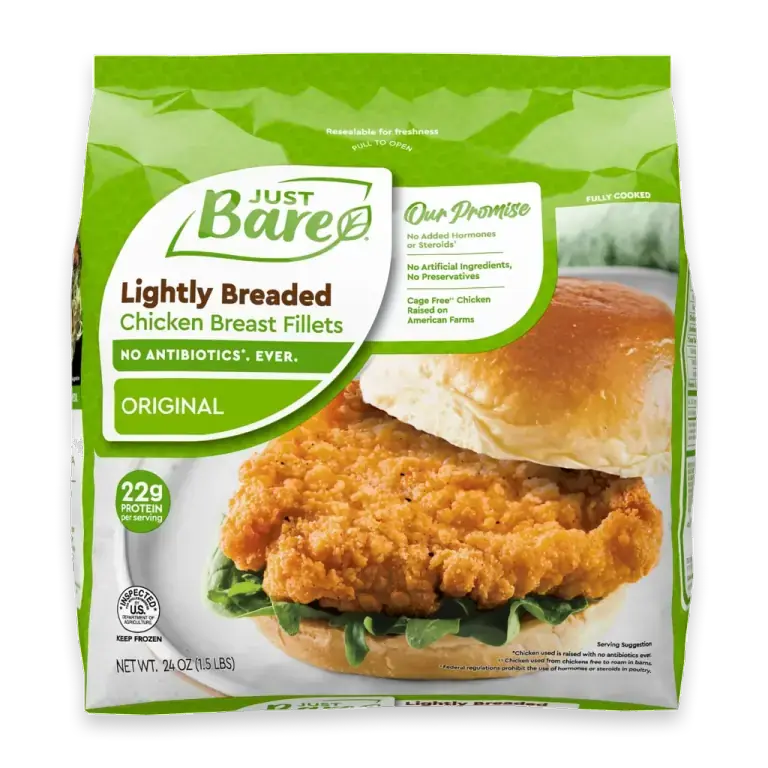 Fully Cooked Lightly Breaded Chicken Breast Original Fillets