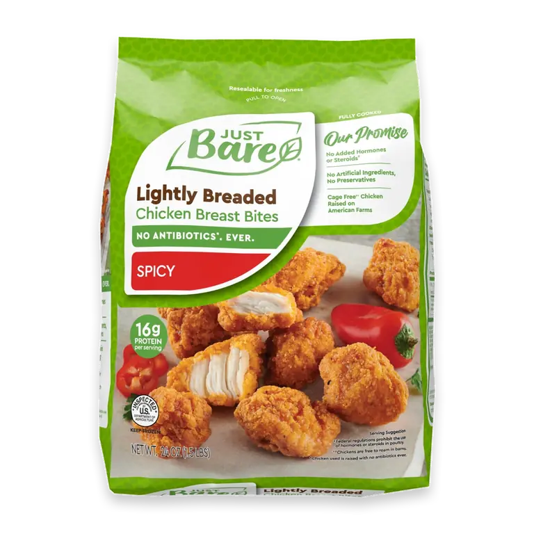 Fully Cooked Lightly Breaded Chicken Breast Spicy Bites