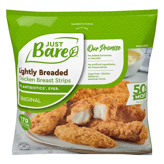 Fully Cooked Lightly Breaded Chicken Breast Strips