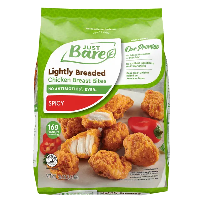 Lightly Breaded Spicy Chicken Breast Bites Frozen