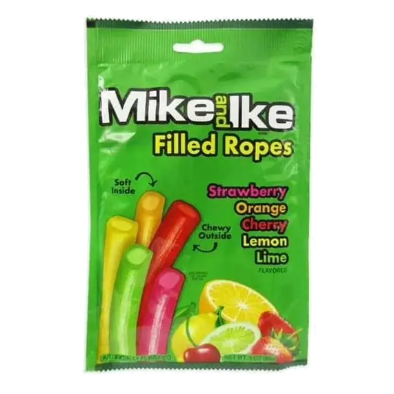Mike and Ike Assorted Filled Ropes 3 oz