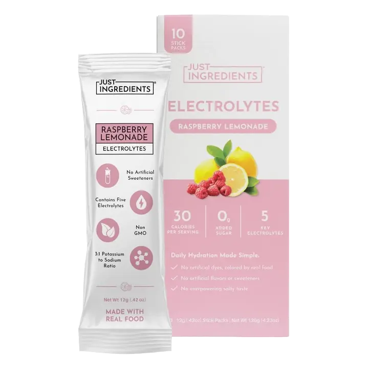Just Ingredients Electrolytes Drink Mix - Raspberry Lemonade - 4.23oz/10ct