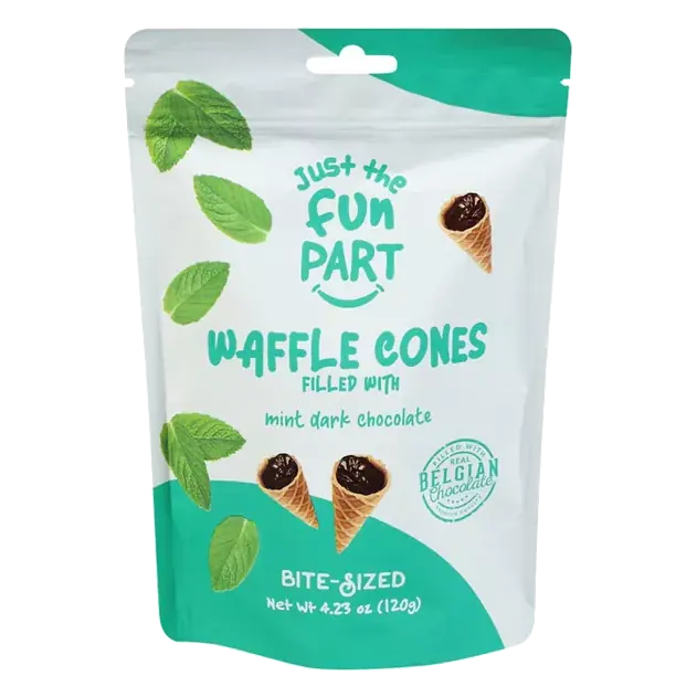 Waffle Cones, Mint Dark Chocolate, Bite-Sized