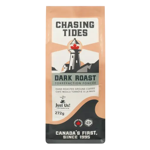 Chasing Tides Ground Coffee Hand Roasted Dark Roast 272 g