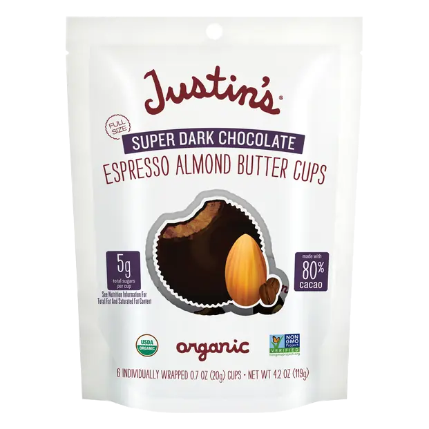 Organic Super Dark Chocolate Espresso Almond Butter Cups - 6 ct
