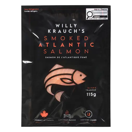 Previously Frozen Smoked Atlantic Salmon Sliced 115 g
