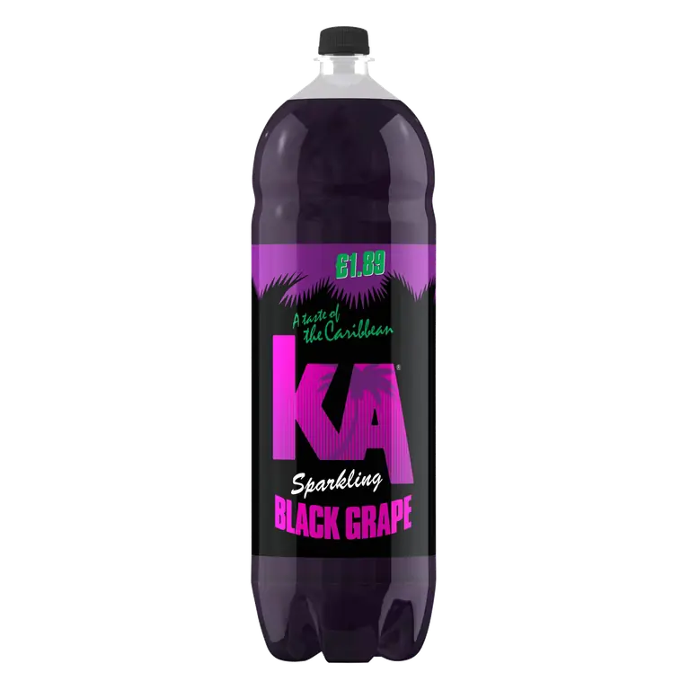 KA Black Grape Sparkling Soft Drink Bottle 2L PM £1.89