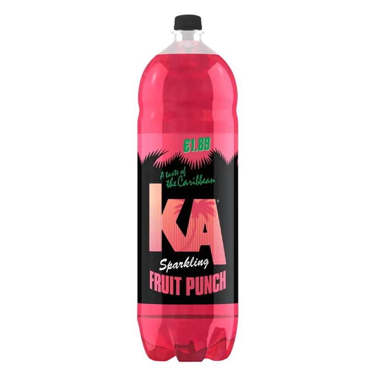 KA Fruit Punch Sparkling Soft Drink Bottle 2L PM £1.89