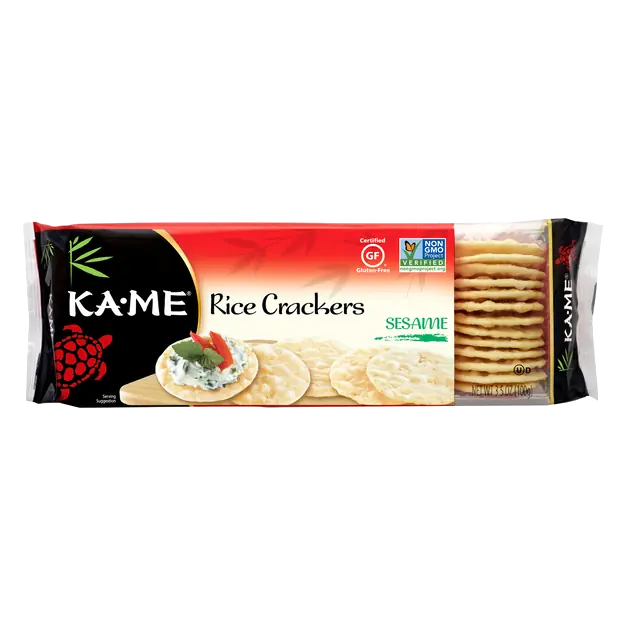 Gluten Free Sesame Rice Crackers