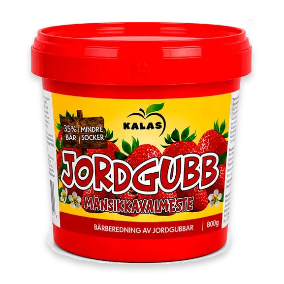 Jordgubb Bärberedning Mindre Socker