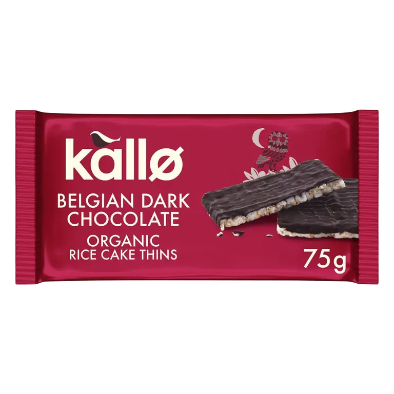 Belgian Dark Chocolate Thin Rice Cakes 75g