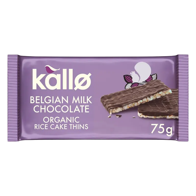 Belgian Milk Chocolate Thin Rice Cakes 75g
