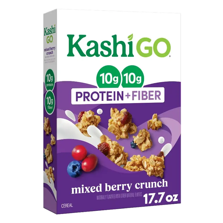 Kashi GO Protein and Fiber Mixed Berry Crunch Breakfast Cereal, 17.7oz