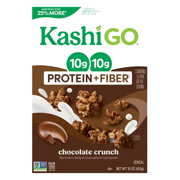 GO Protein + Fiber Chocolate Crunch Multigrain Clusters Cereal