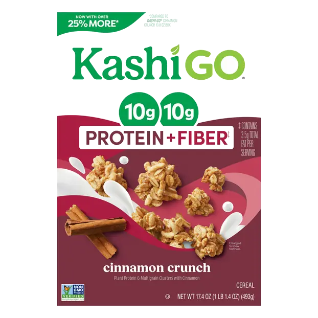 GO Protein + Fiber Cinnamon Crunch Multigrain Clusters Cereal