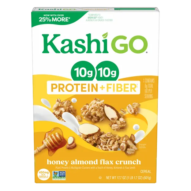 GO Protein + Fiber Honey Almond Flax Crunch Multigrain Cereal