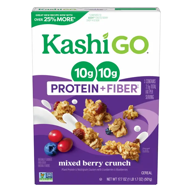 GO Protein + Fiber Mixed Berry Multigrain Clusters Cereal