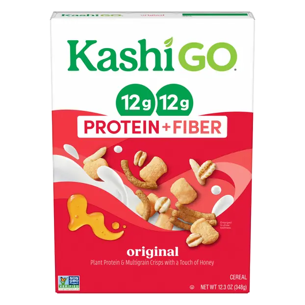 GO Protein + Fiber Original Touch of Honey Multigrain Crisps Cereal