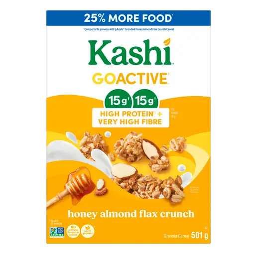 GoActive Granola Cereal Honey Almond Flax Crunch 501 g
