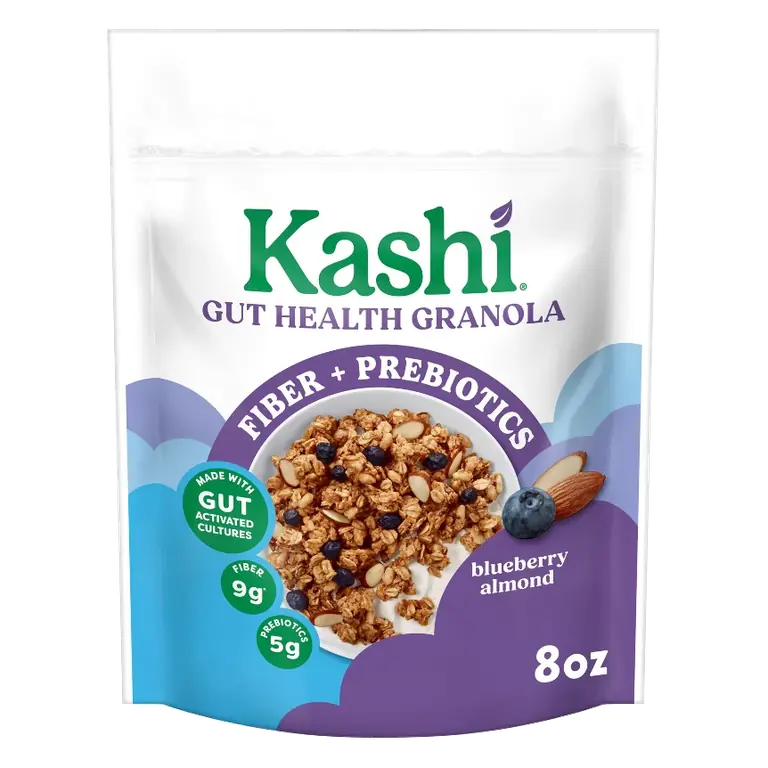 Kashi Blueberry Almond Gut Health Granola, 8oz: No Certified Synthetic Colors