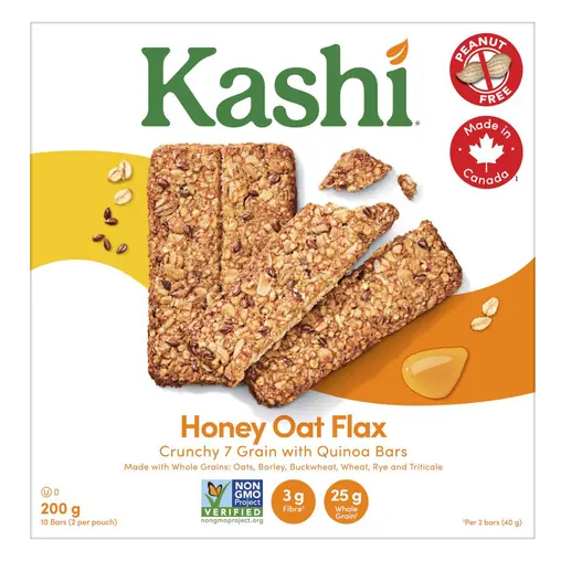 Crunchy Bars 7 Grain With Quinoa Honey Oat Flax 10 x 20 g