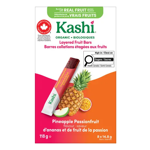 Organic Layered Fruit Bars Pineapple Passionfruit 8 x 14.8 g
