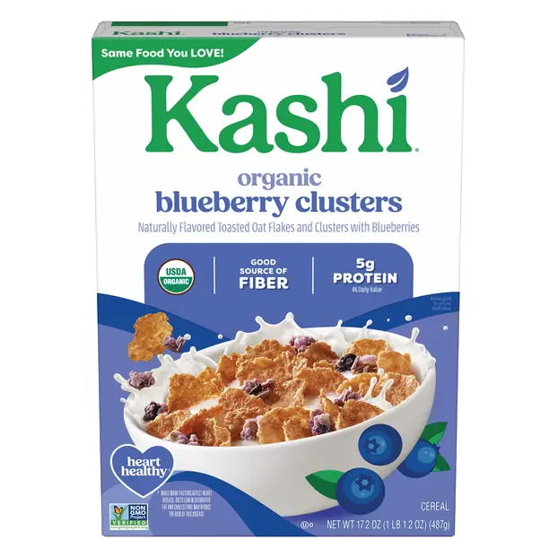 Organic Blueberry Clusters Toasted Oat Flakes Whole Grain Cereal