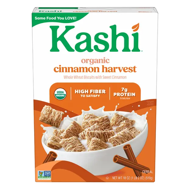 Organic Cinnamon Harvest Whole Wheat Biscuits Cereal with Fiber