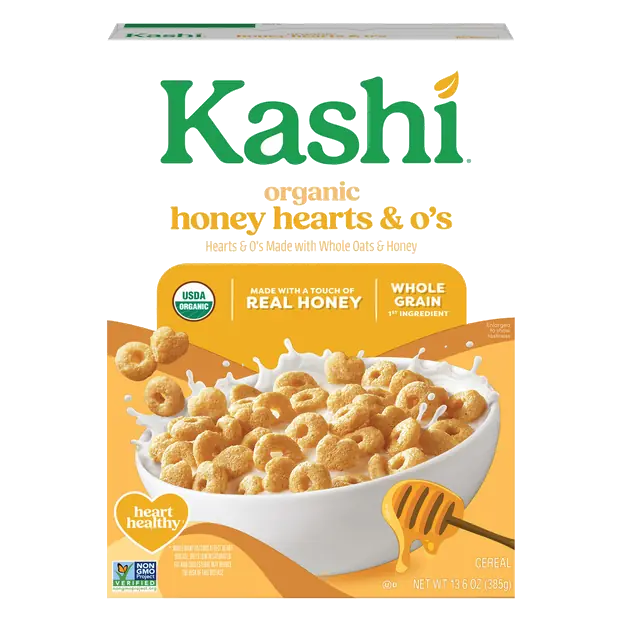 Organic Honey Toasted Hearts & O's Whole Grain Oat Cereal