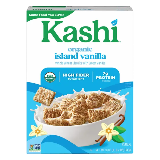 Organic Island Vanilla Whole Wheat Biscuits Cereal with Fiber