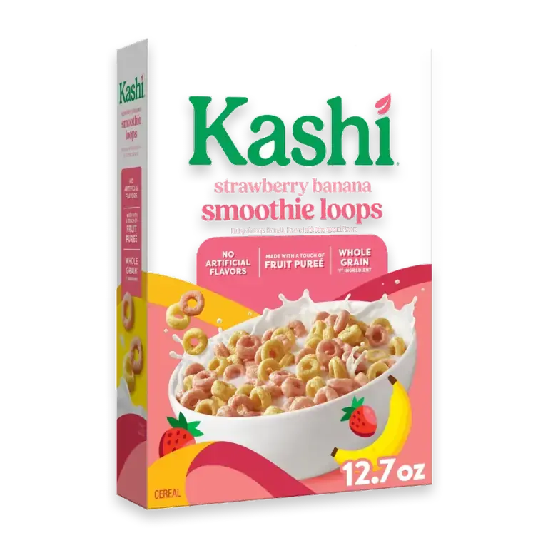Strawberry Banana Smoothie Loops Cereal