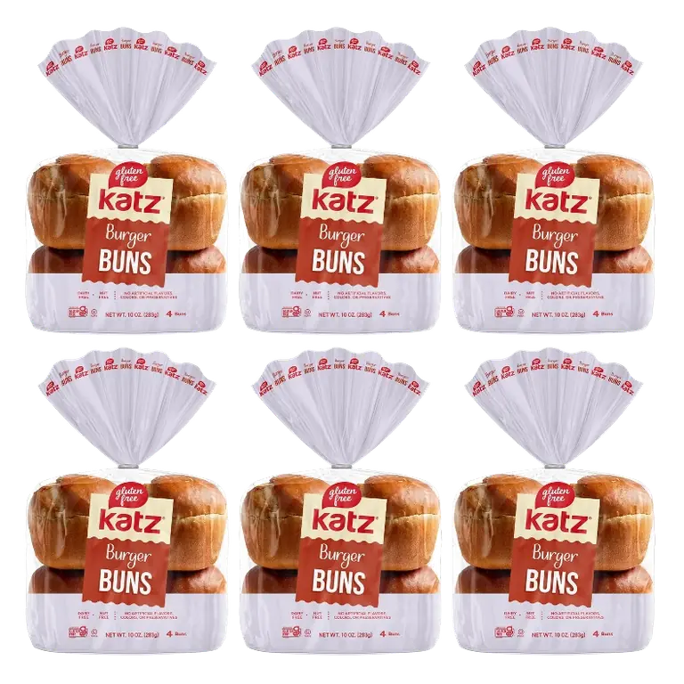 Katz Gluten Free Burger Buns, 6 Pack