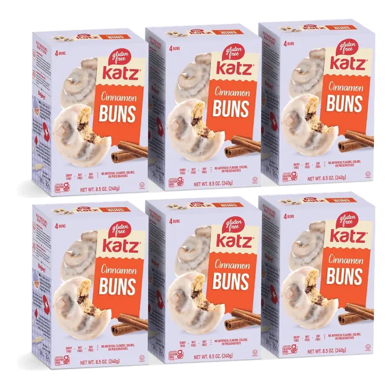 Katz Gluten Free Cinnamon Buns, 6 Pack