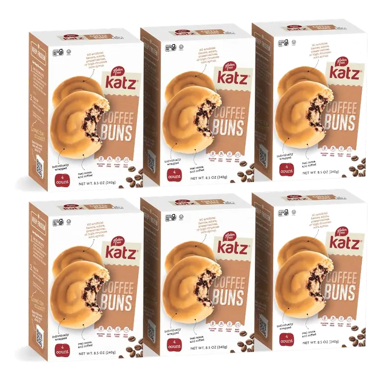 Katz Gluten Free Coffee Buns, 6 Pack