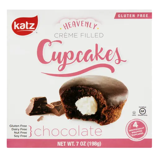 Gluten-Free Cupcakes Chocolate Creme Filled 4 Pack 198 g (frozen)