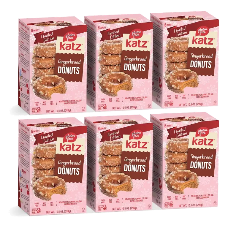 Katz Gluten Free Gingerbread Donuts, 6 Pack