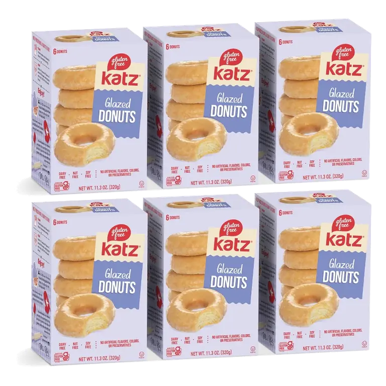 Katz Gluten Free Glazed Donuts, 6 Pack