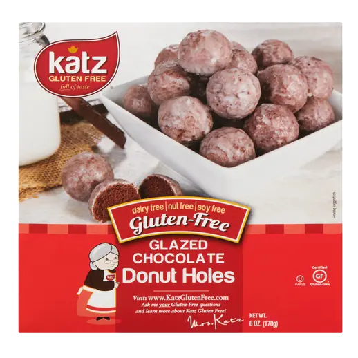 Katz Gluten-Free Frozen Donut Holes Glazed Chocolate 170 g