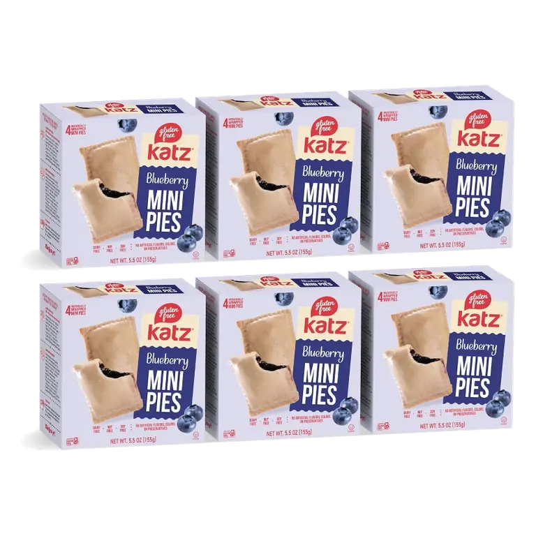 Katz Gluten Free Mini Pies - Blueberry - 6 Pack